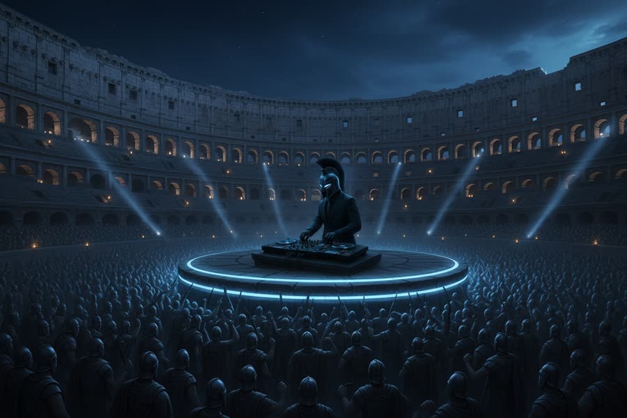 Arena: A ring of light in the ancient round